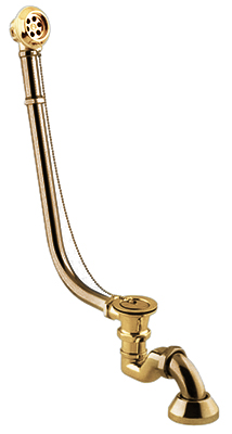 external bath tub complete of
siphon, gold