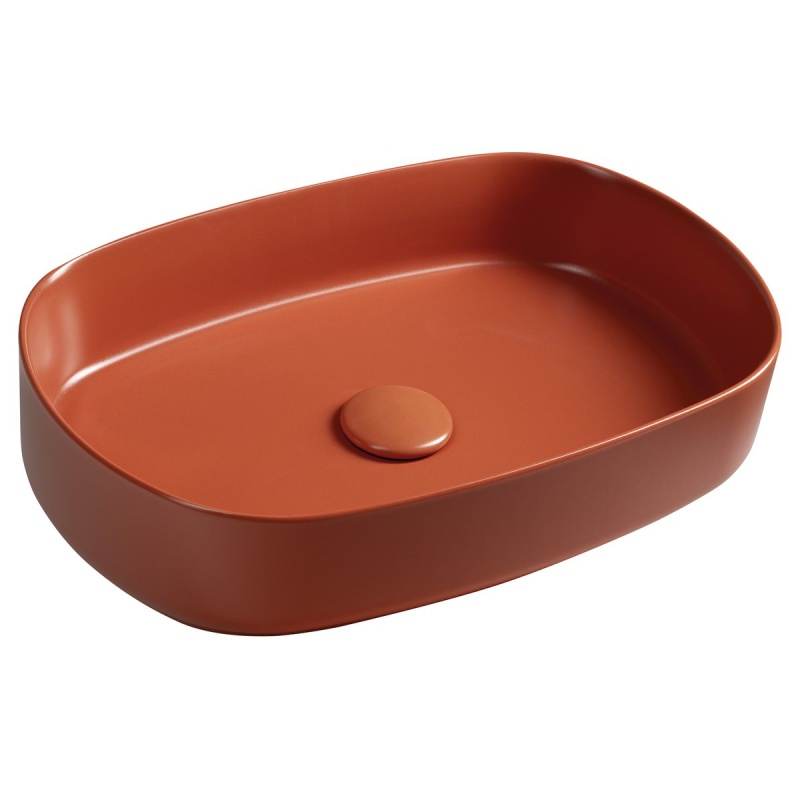 valamu töötasapinnale Infinity Oval 55x36 cm, terracotta