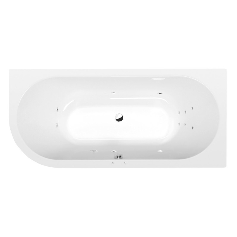 massaaživann  VIVA R  185x80x47cm,  Attraction Hydro,  kroom