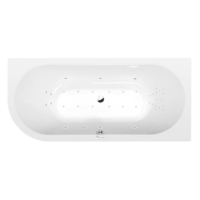 massaaživann  VIVA R  175x80x47cm,  Highline Hydro-Air,  kroom