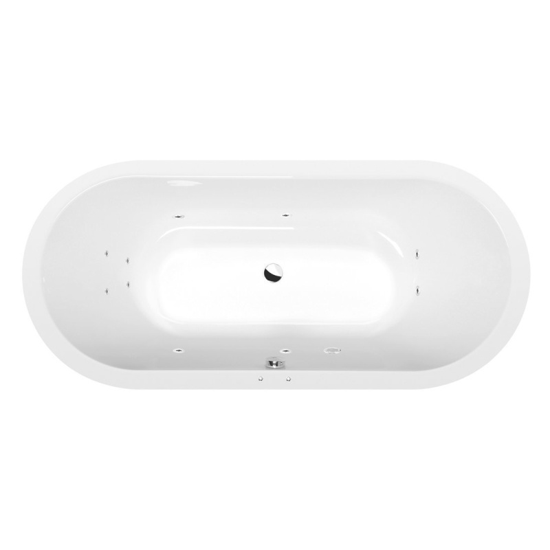 massaaživann  VIVA O  175x80x47cm,  Active Hydro,  kroom
