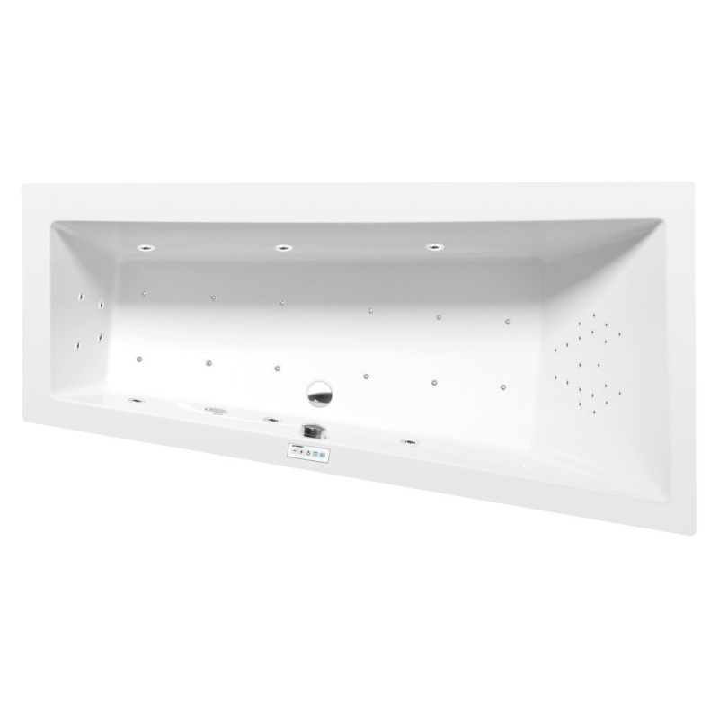 massaaživann  ANDRA R  160x90x45cm,  Highline Hydro-Air,  kroom