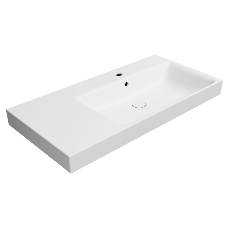 valamu NUBES 100x50cm,  L,  valge matt