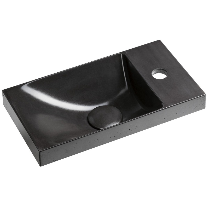 betoonist valamu AGOS 40x22cm,  L/R,  anthracite poolläikiv