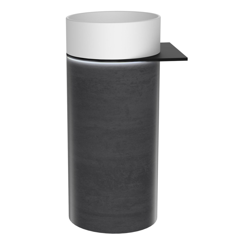 eraldiseisev valamu riiuliga OASIS 40x89x48cm,  valge/concrete Infinity