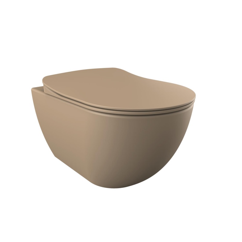wc-istuin Creavit Free No Rim, seinämalli, cappucino