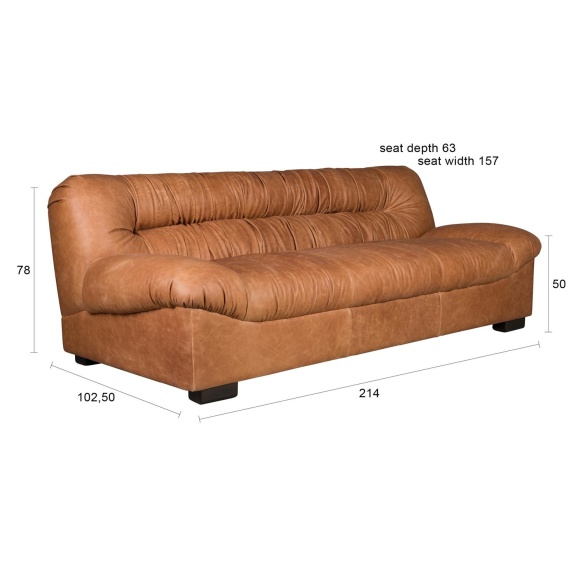 diivan Douglas Wax Leather Cognac