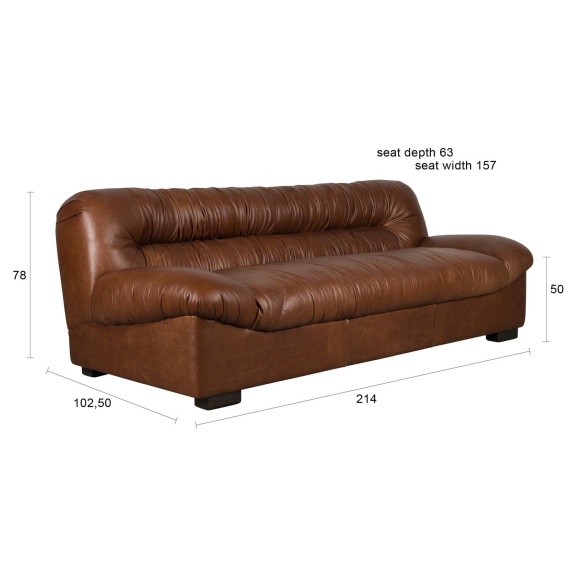 diivan Douglas Wax Leather Chocolate