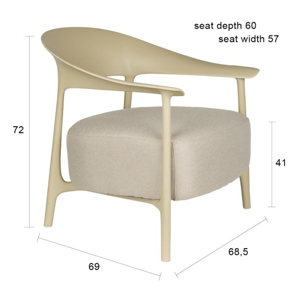 tugitool õue Vita Beige