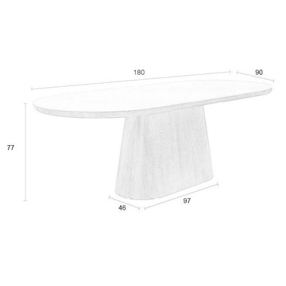 söögilaud Almira Oval 180 Walnut