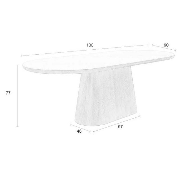 söögilaud Almira Oval 180 Oak