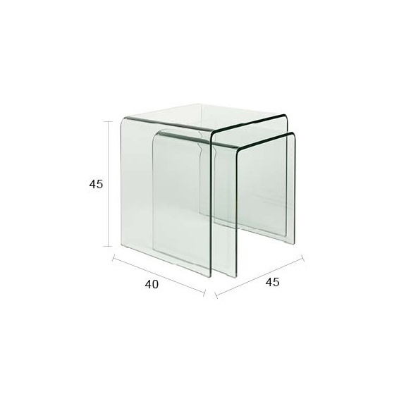 abilaud Vetro Set of 2 Transparant