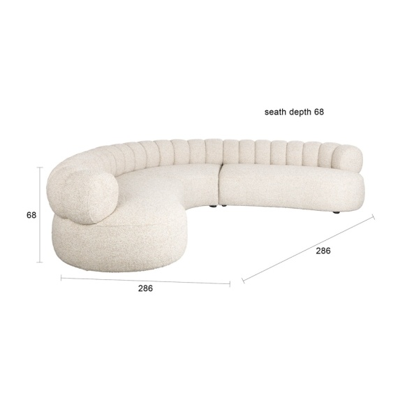diivan Duvane 7-seater Beige