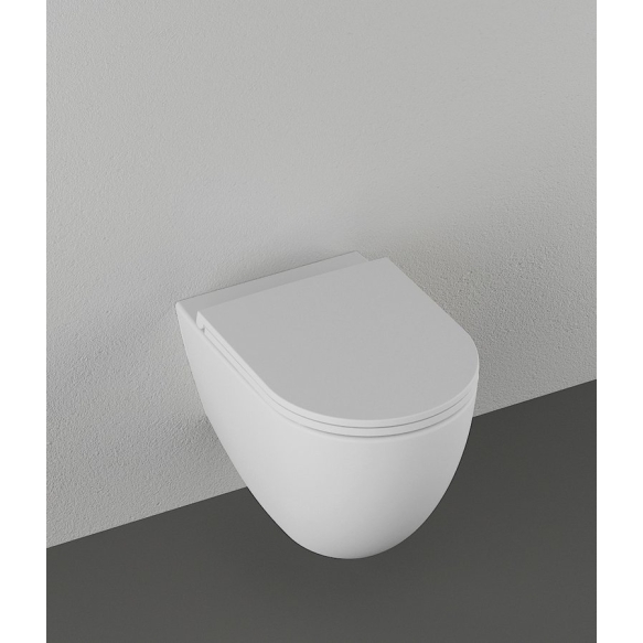 Rimless seina wc pott Infinity 36.5x53 cm, matt valge