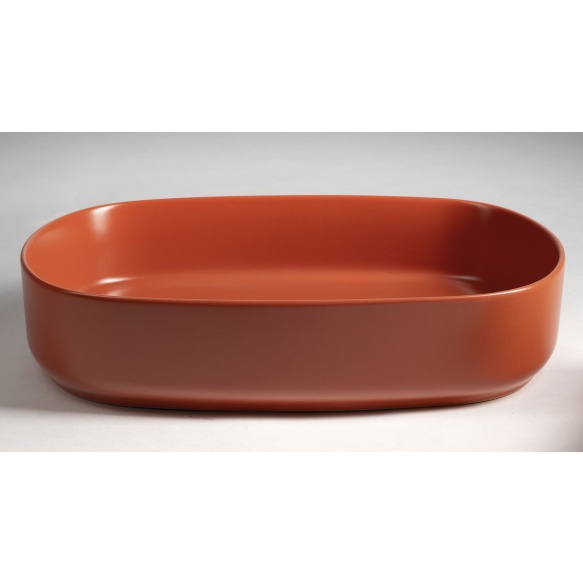 valamu töötasapinnale Infinity Oval 55x36 cm, terracotta