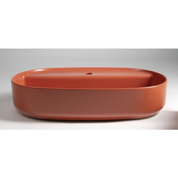 valamu töötasapinnale Infinity Oval 60x40 cm, terracotta