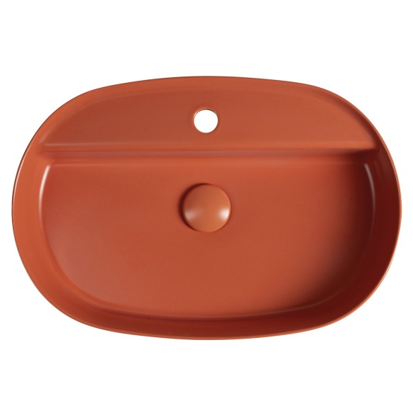 valamu töötasapinnale Infinity Oval 60x40 cm, terracotta