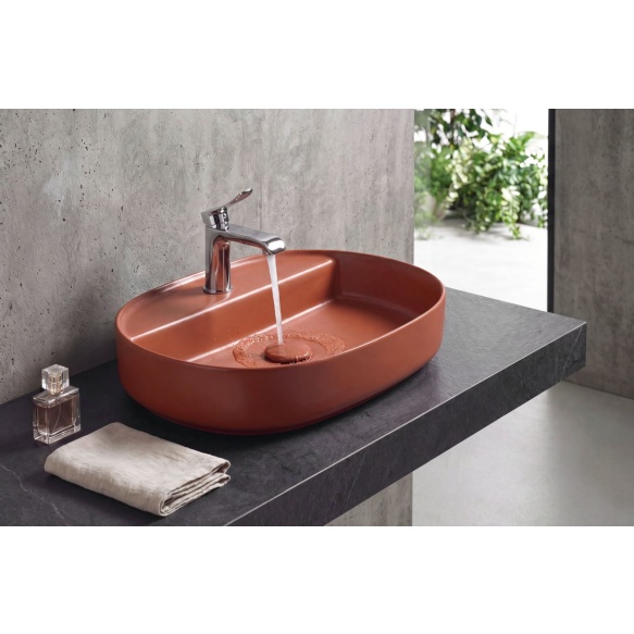 valamu töötasapinnale Infinity Oval 60x40 cm, terracotta