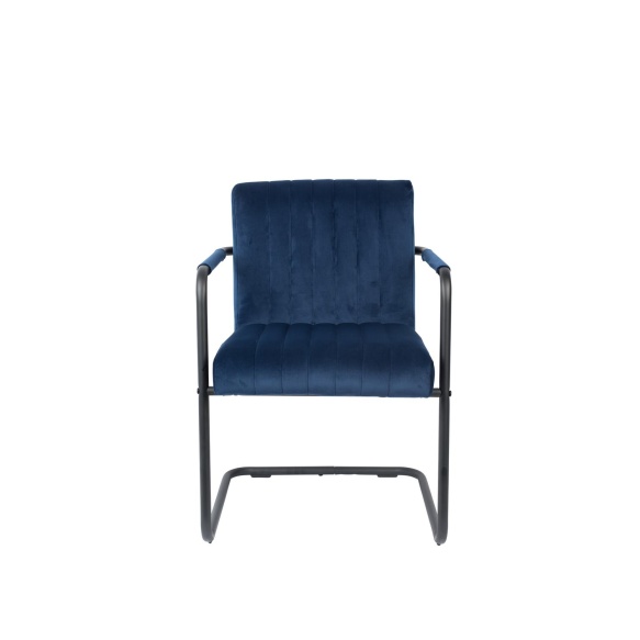 käsinojallinen tuoli Stitched Velvet, Navy