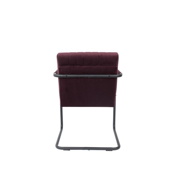 käsinojallinen tuoli Stitched Velvet, Plum