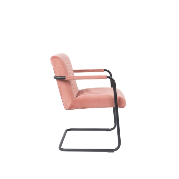 käsinojallinen tuoli Stitched Velvet, Pink