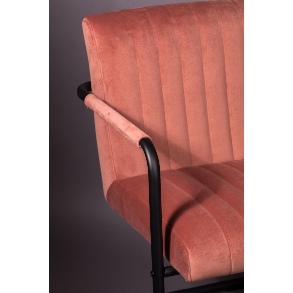 käsinojallinen tuoli Stitched Velvet, Pink