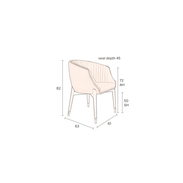 käsinojallinen tuoli Dolly Blue (fire retardant)