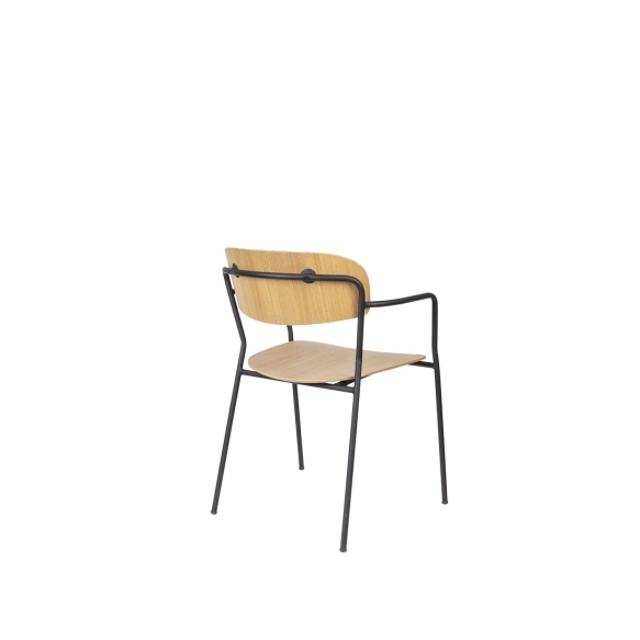 Käetugedega tool Jolien Black/Wood