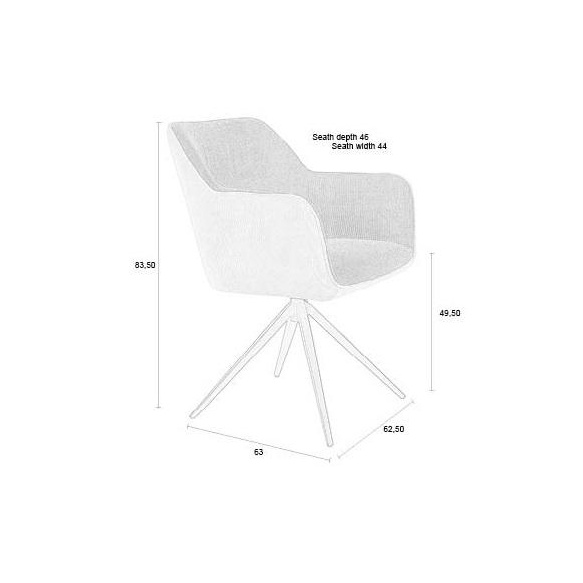 käetugedega tool Daley Beige/Brown