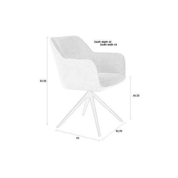 käetugedega tool Daley Beige/Green