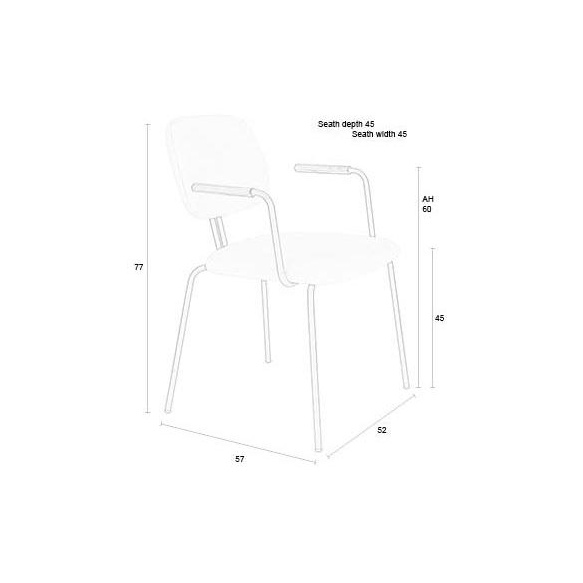 käetugedega tool Bouton Off-White