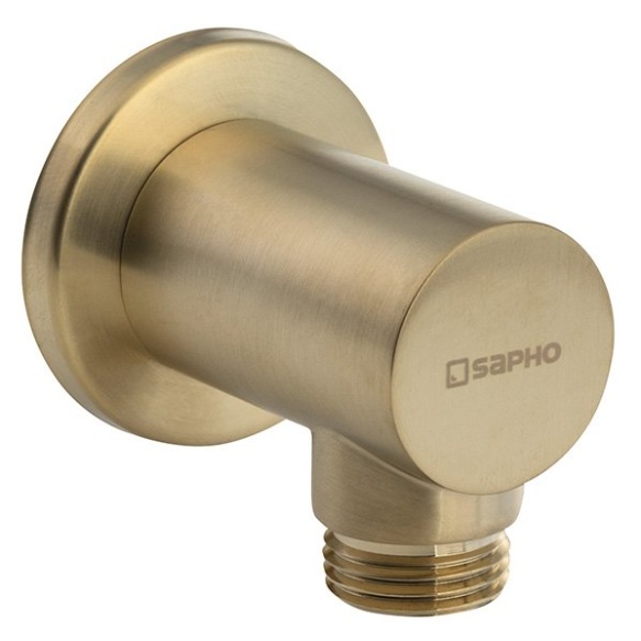 ümar dušivooliku vee väljavõtt seinast, harjatud kuld