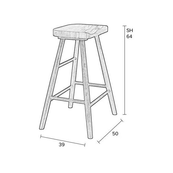 Madal baaritool Vander Natural