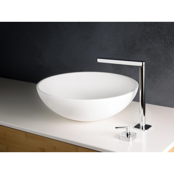 silkstone valamu Round, tööpinnale, matt valge