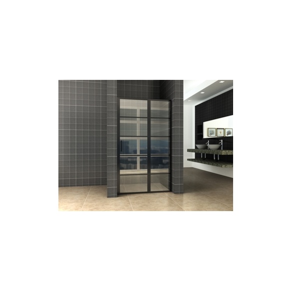 dušiuks Horizon (R/L) 130 cm, 8 mm, matt must, nanotöödeldud klaas