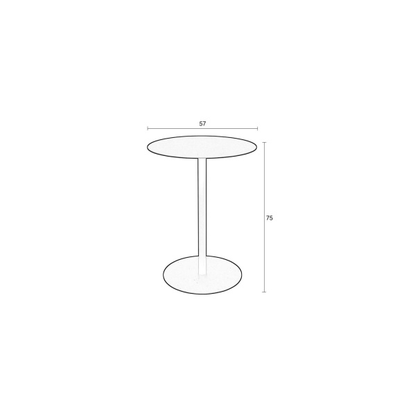 bistropöytä Snow, must