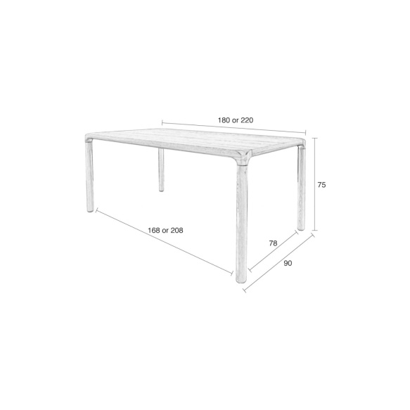 Ruokapöytä Storm 180X90 Walnut