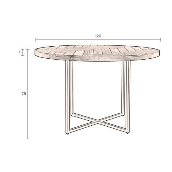 Ümar söögilaud Class 120', tamm
