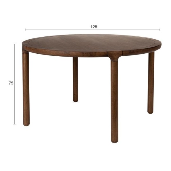 söögilaud Storm diam 128 Walnut