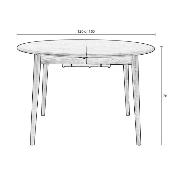 Söögilaud Twist Round Walnut
