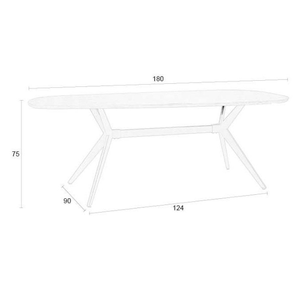 söögilaud Chase Organic Rectangular
