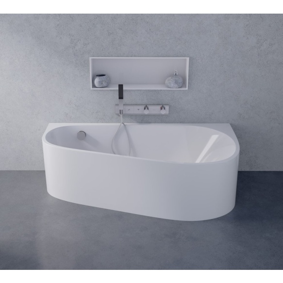 monoliitvann Projekta DR 156x77x60 cm, valge