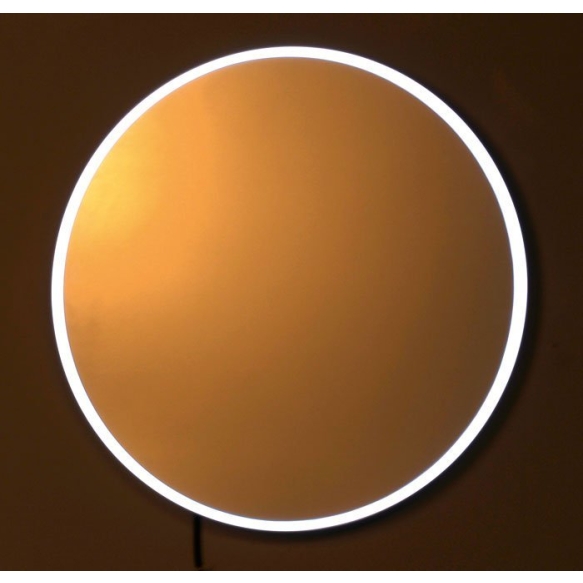 LED taustvalgustusega peegel FLOAT  dia 60cm, valge raam