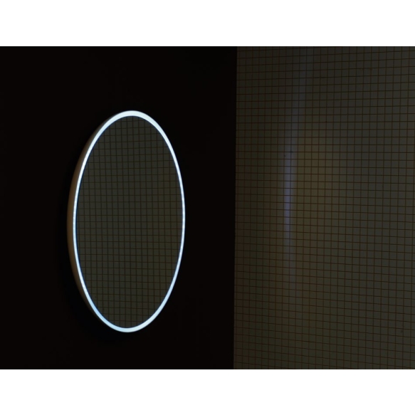 LED taustvalgustusega peegel FLOAT dia 74cm, valge raam