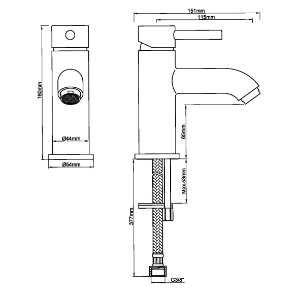 pesuallashana Interia Cadans, gunmetal (antrasiitti)