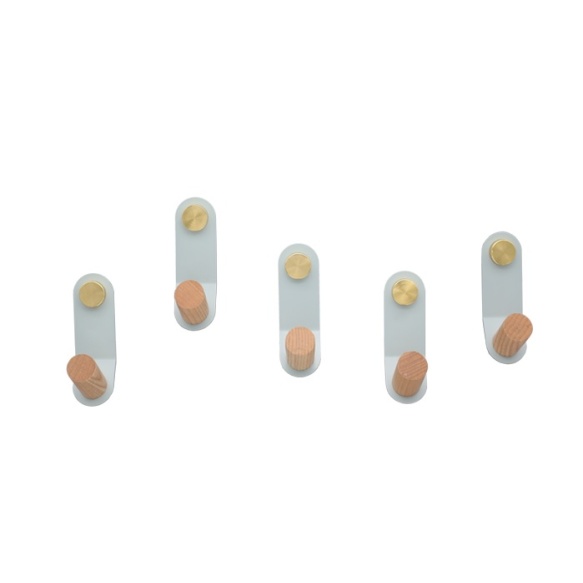 nagi 4x13 cm helesinine/läikiv messing, värvitud metall+puit