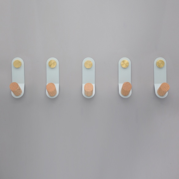 nagi 4x13 cm helesinine/läikiv messing, värvitud metall+puit