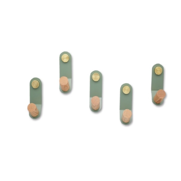 nagi 4x13 cm sinakasroheline/läikiv messing, värvitud metall+puit