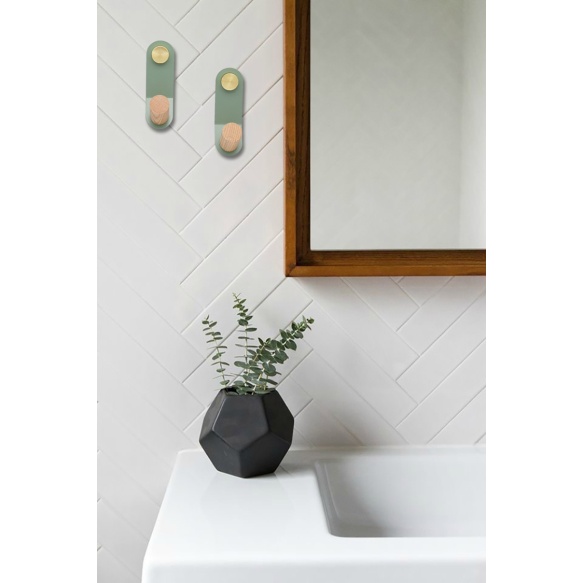 nagi 4x13 cm sinakasroheline/läikiv messing, värvitud metall+puit