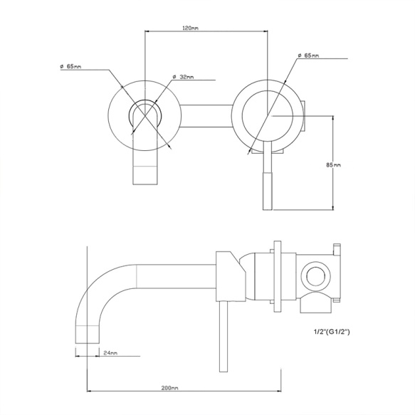 süvistatav valamusegisti Cherry, matt must